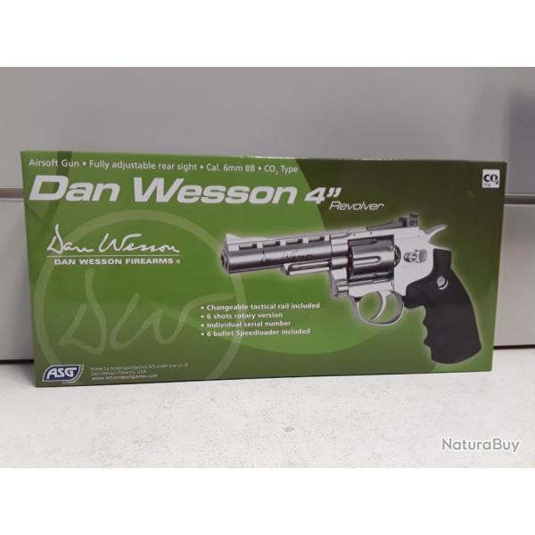 AIRSOFT REVOLVER DAN WESSON 4 CAL6MM CHROME