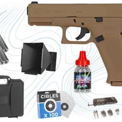 Pack Or Pistolet Glock 19 X cal BB 4.5 mm &agrave; culasse fixe Umarex