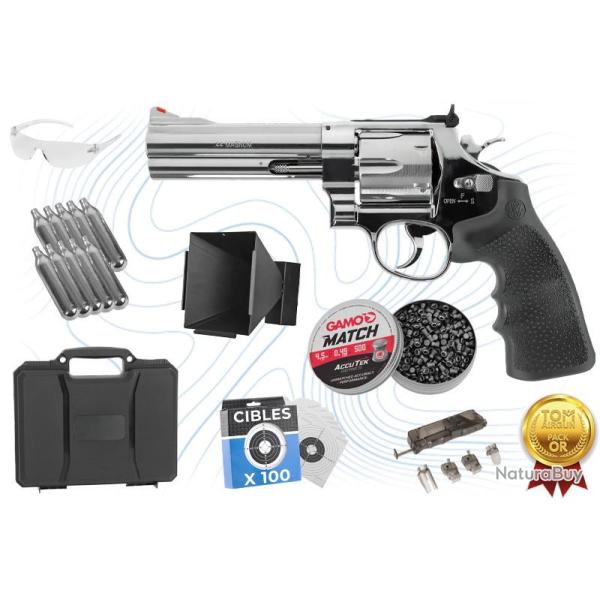 Pack Or Revolver 629 5" CO2 Calibre 4.5mm Smith & Wesson