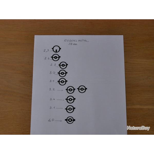 LOT  10 GUIDONS ANSCHUTZ METALLIQUES BON ETAT