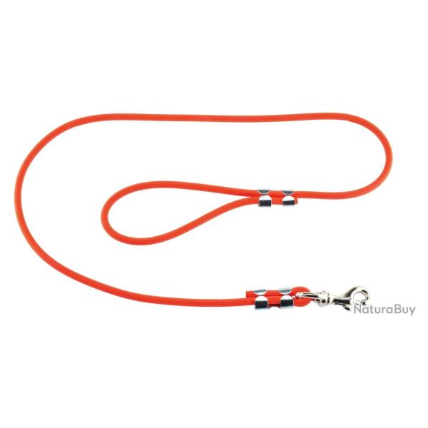 Laisse 1,20 m Biothane tubulaire orange pour chien - Helen Baud