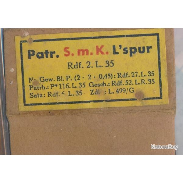 Etiquette originale seule 7,92x57 Allemagne ww2 3