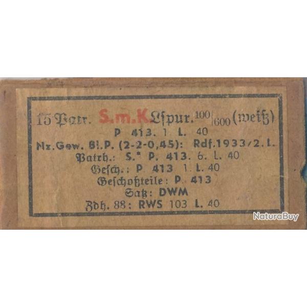 Etiquette originale seule 7,92x57 Allemagne ww2 8