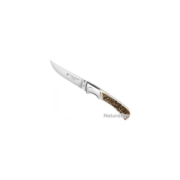 Couteau de chasse MR BLADE Claude Dozorme Lame acier 14C28N � cran int�rieur manche cerf