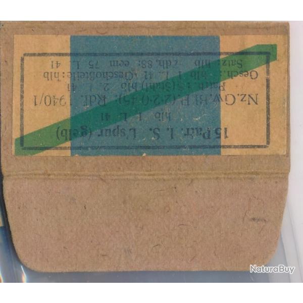 Etiquette originale seule 7,92x57 Allemagne ww2 18