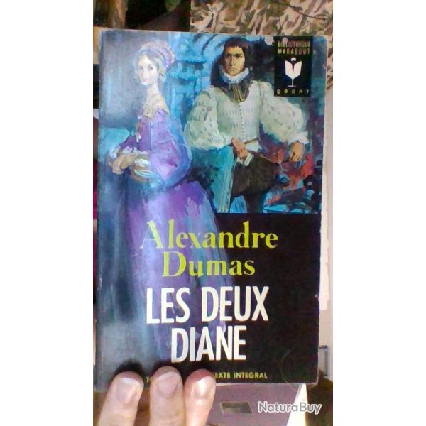 Les deux Diane tome 1 et tome 2 par Alexandre Dumas Bibliotheque Marabout -
