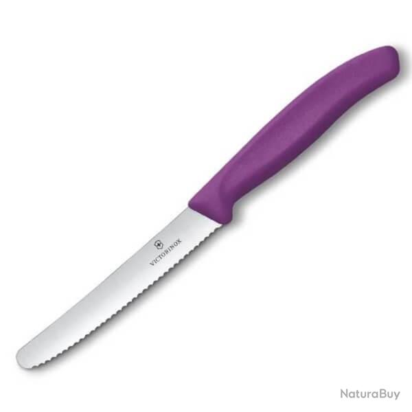 6.7835.C1 Couteau de table/tomate  dents Victorinox SwissClassic violet 11cm/bote de 20