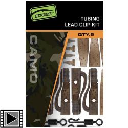 Montage Fox Edges Camo Tubing Leadclip Kit (par 5)