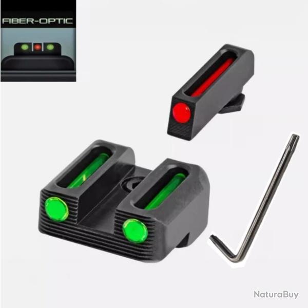 Hausse et Guidon Fibre Optique Glock 43 / 43X - SKX INDUSTRIES