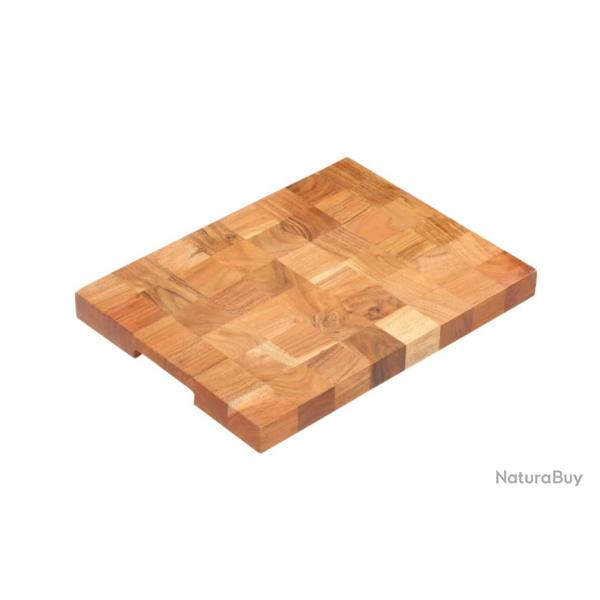 Planche � d�couper en bois d'acacia massif - 40x30 cm - id�ale pour le barbecue