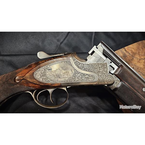 browning b25 calibre 12 faux corps devant 3 pi�ces gravure fond creux r�alisation armurerie Briano