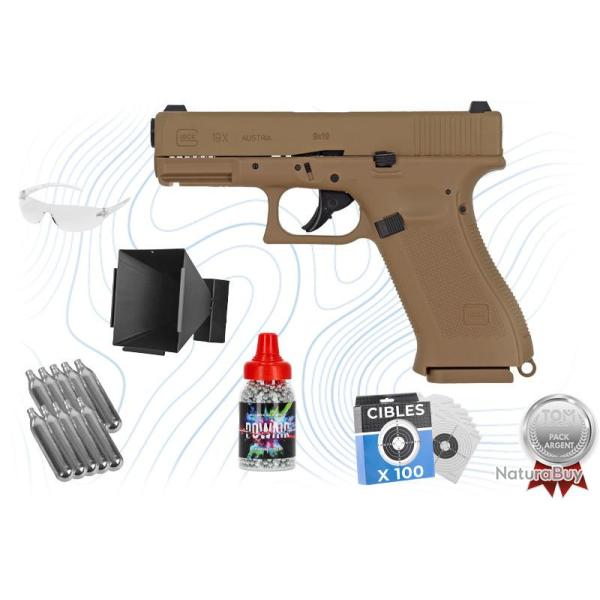 Pack Argent Glock 19 X cal BB 4.5 mm Umarex