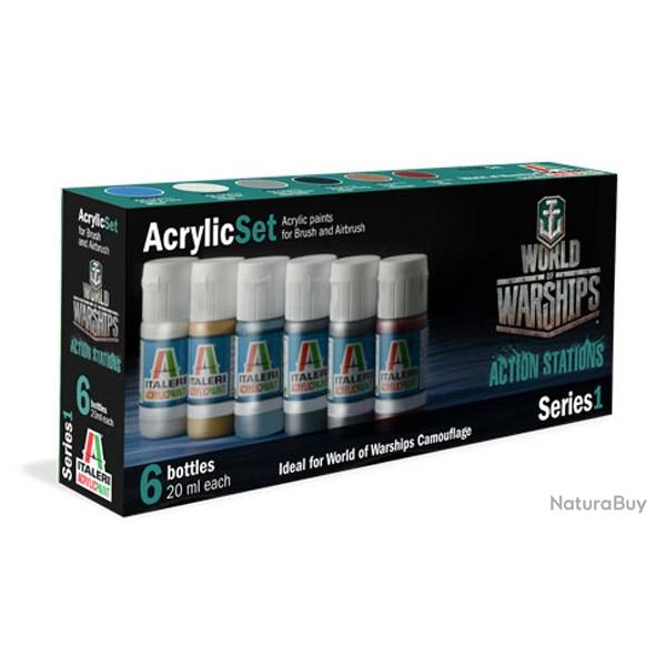 Set de peinture World of warship | Italeri (0000 1322) - Maquette � monter