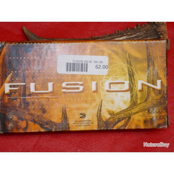Boite de 20 cartouches FEDERAL FUSION 300 Win Mag 180gr