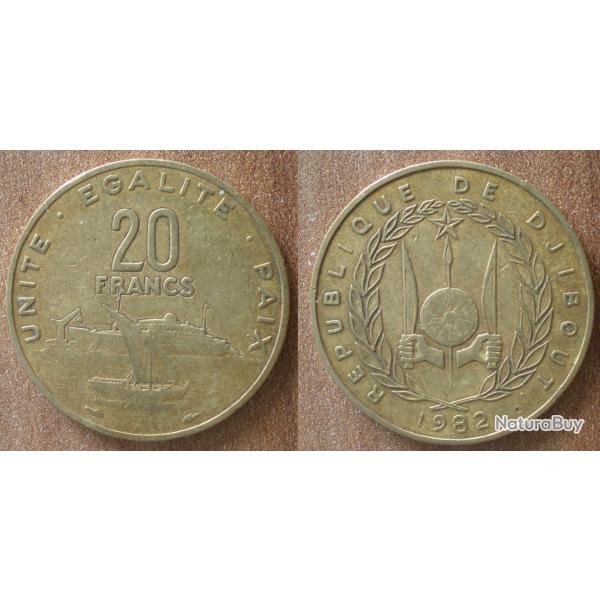 Djibouti 20 Francs 1982 Piece Afrique