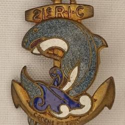 Insigne 21&egrave;me R&eacute;giment d'Infanterie Colonial France 39/40 WWII