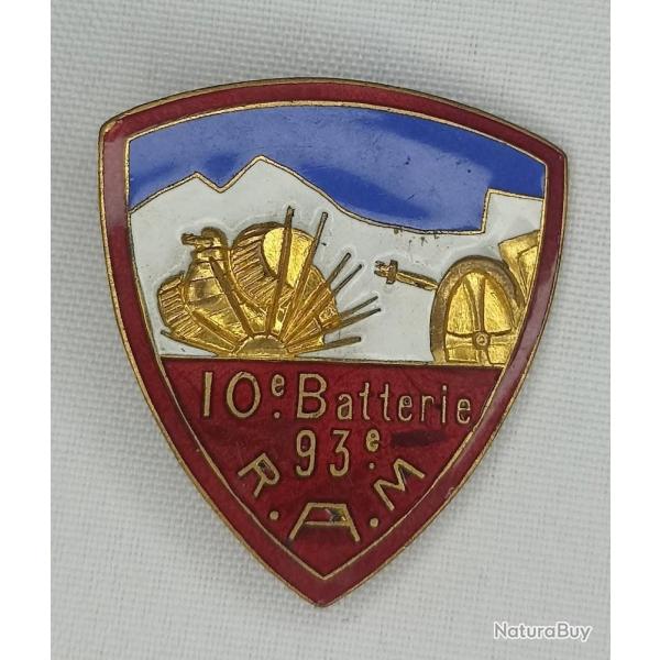 Insigne 10�me BDAC/93�me Artillerie de montagne anti char 39/40 forteresse WWII