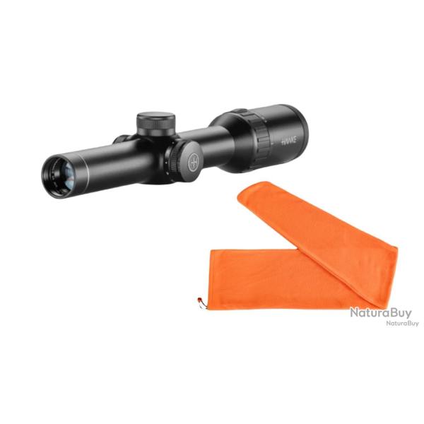 KIT - Lunette de battue Hawke Endurance 30 WA 1-4x24 et Housse de fusil polaire