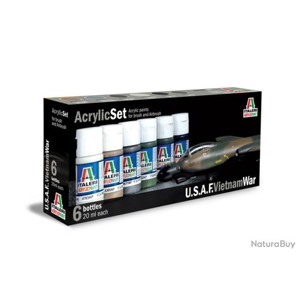 Set de peinture Avion USAF Vietman | Italeri (0000 1325) - Maquette � monter