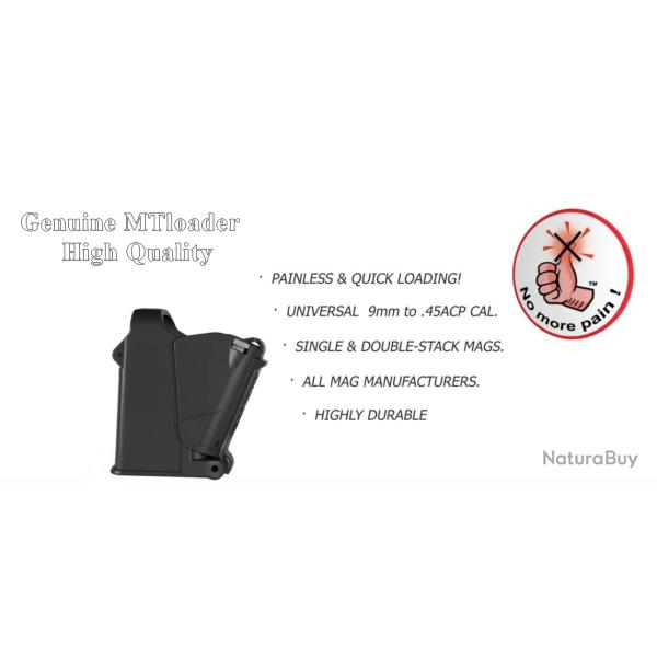 Chargette compatible 9mm au .45acp Vritable MTloader quivalente aux "UPLULA"