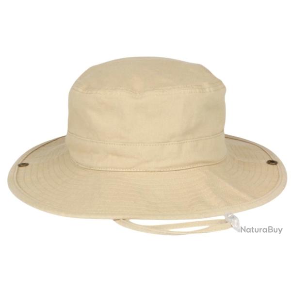 Bob Safari Beige Ficelle Homme Femme - Chapeau Bob Large Coton Denim Taille unique Beige