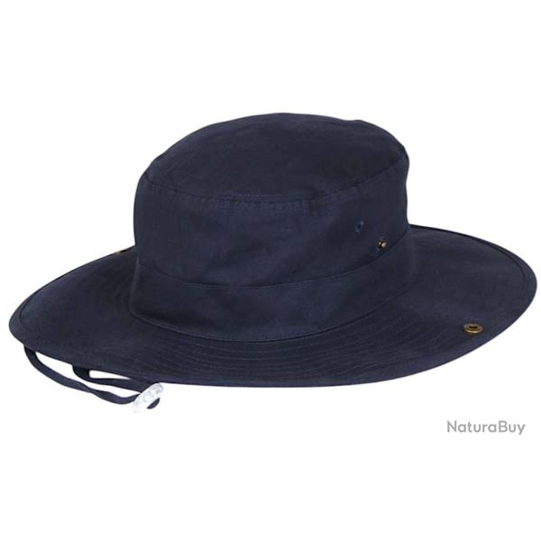 Grand Bob Safari Bleu Large Homme Femme - Chapeau Bob Ficelle en Coton Taille unique Bleu