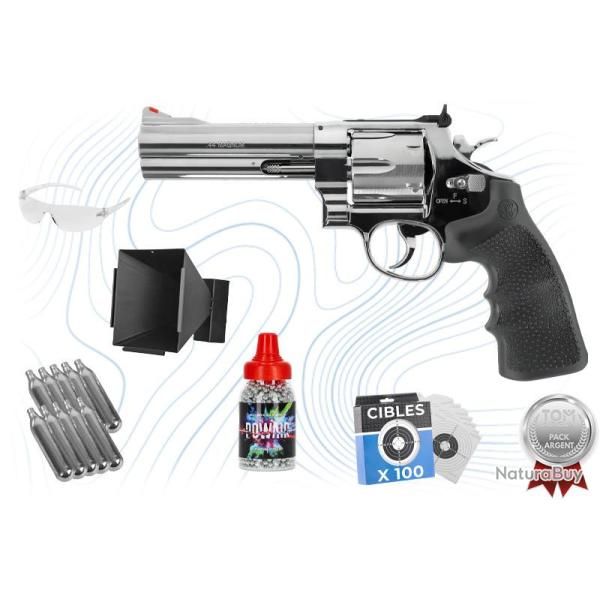 Pack Argent Revolver 629 5" CO2 Calibre 4.5mm Smith & Wesson