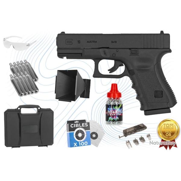 Pack Or Pistolet Glock 19 cal BB 4.5 mm Umarex