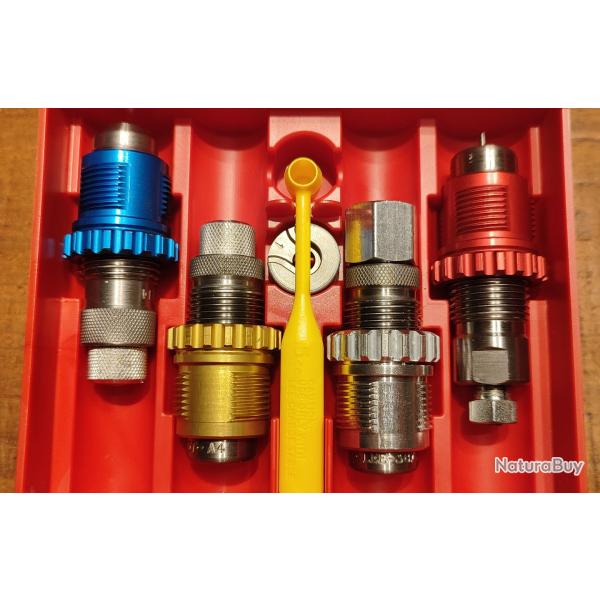 Jeu 4 outils LEE Breech lock 38/357 + Plateau pour six pack Pro 6000