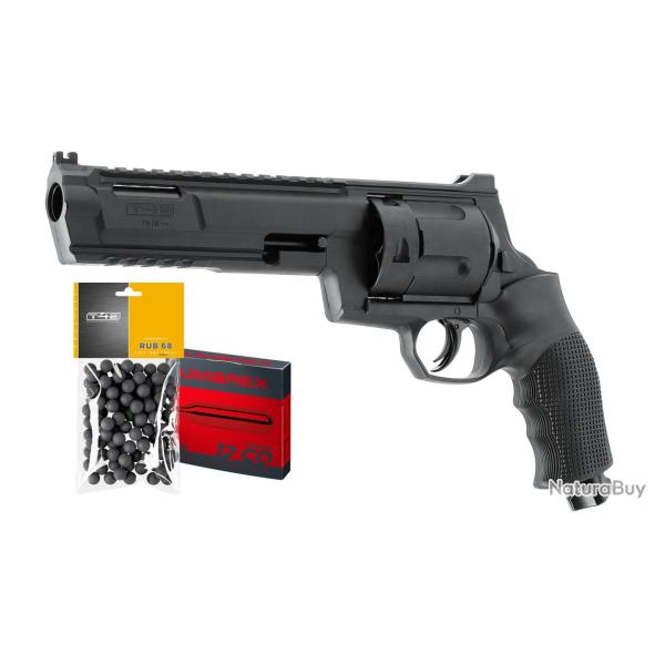 Pack complet Umarex Rvolver T4E TR68 Gen2 Cal 68 - CO2-16J