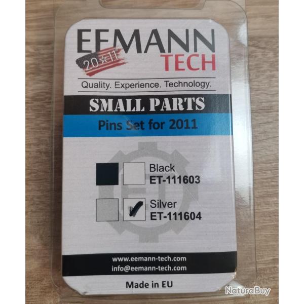 EEMANN TECH - ENSEMBLE DE GOUPILLES POUR 2011 - COULEUR SILVER/ARGENT - ET-111604