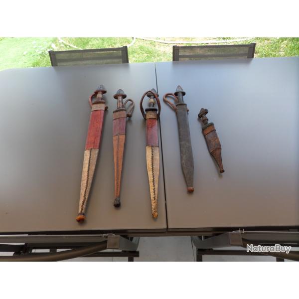 Glaives et poignard tchad