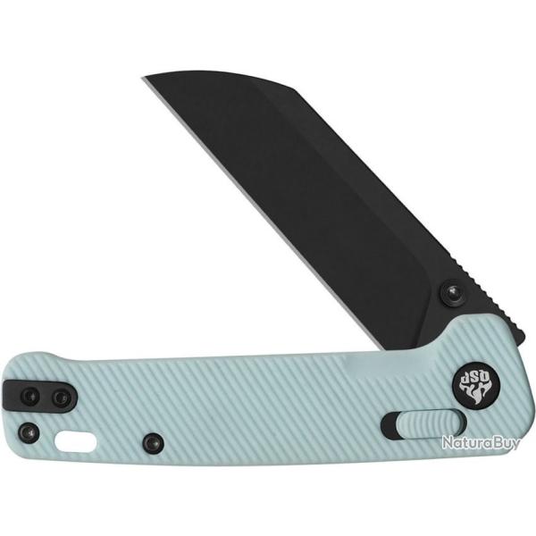 Couteau QSP Penguin Lame Acier 14C28N Blk Manche FRN Bleu Glyde Lock IKBS QS130GLD2