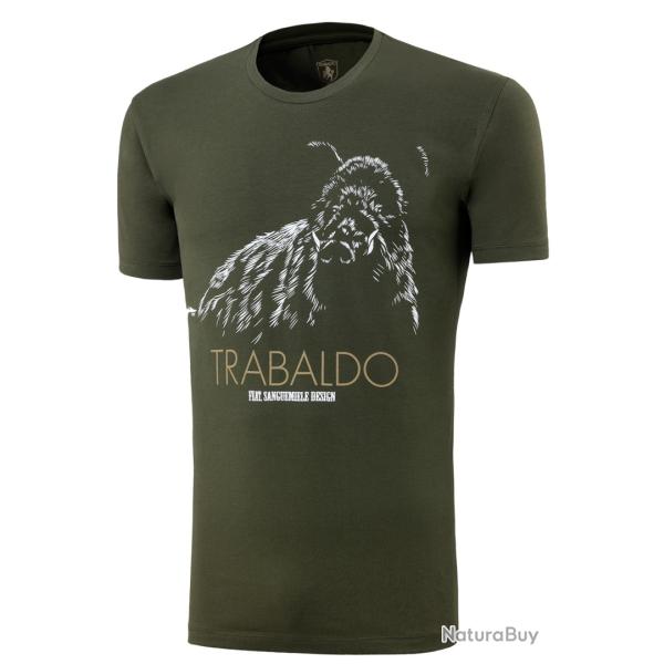 T-shirt TRABALDO sanglier kaki