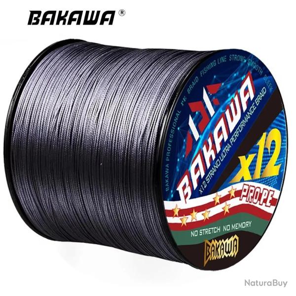 tresse 12 brins Multifilament PE tissage mer eau douce X12 Gray 500M-0.23MM-2.0-40