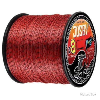 FIL DE PECHE,red-0.4mm-500M -60LB--Fil de pêche Multifilament tressé japonais PE, 1 pièce, 4