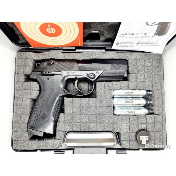 A VENDRE BERETTA PX4 STORM 4.5MM BILLES ACIER /JUPE/+MALLETTE UMAREX+3 CAPS CO2+50PLB! (160� 4 -10x)