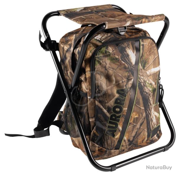 AURORA - SAC A DOS + TABOURET CAMO POUR CHASSE