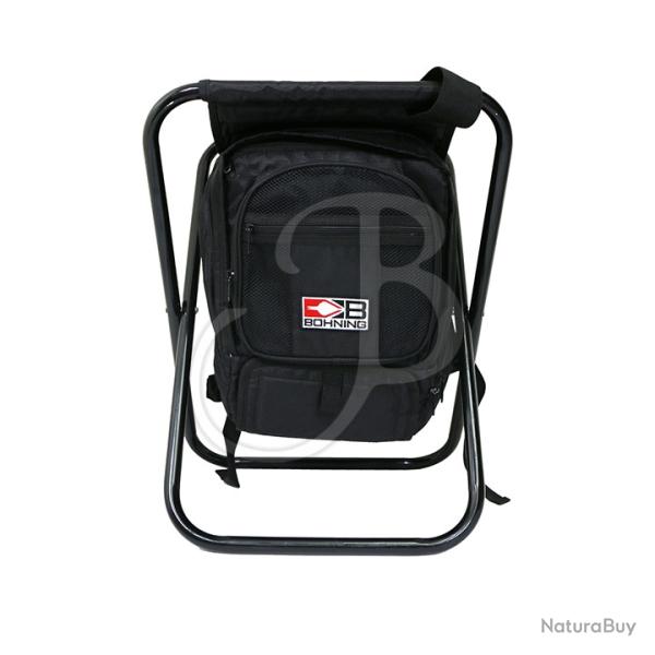 BOHNING  - SAC A DOS + TABOURET NOIR POUR CHASSE ET OUTDOOR