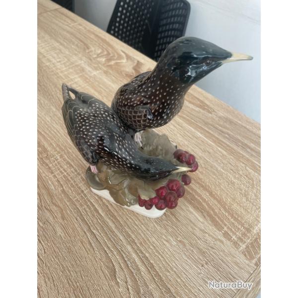 Oiseau porcelaine allemande de nymphenburg fait � la main . H�ritage familiale en parfait �tat
