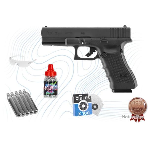 Pack Bronze Pistolet Glock 17 Gen 4 BBs 4.5 mm Umarex