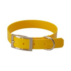 Collier grav&eacute; TPU 25 mm Jokidog jaune oeuf 50 cm