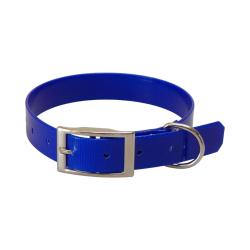 Collier grav&eacute; TPU 25 mm Jokidog bleu fonc&eacute; 60 cm