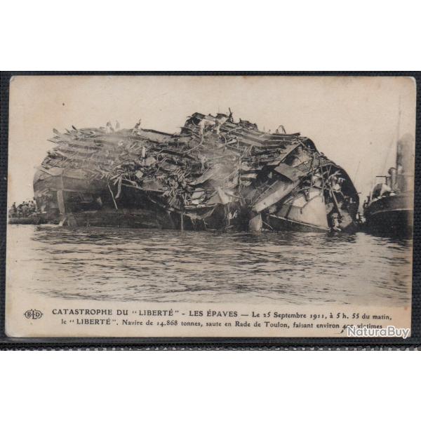 CPA - Marine Militaire - Catastrophe du Cuirass� Liberte, 25 septembre 1911, les �paves  N�3855