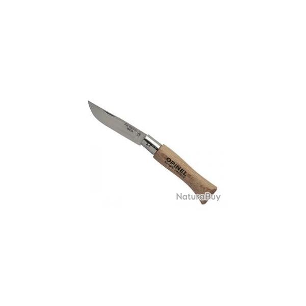 Boite de 12 couteaux OPINEL n� 4I, lame inox, manche 6,5 cm h�tre, virole fixe.