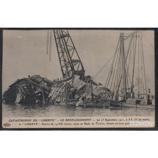 CPA - Marine Militaire - Catastrophe du Cuirass� Liberte, 25 septembre 1911, les �paves  N�3856