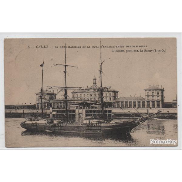 CPA - Marine  -CALAIS - LA GARE MARITIME ET LE QUAI DEMBARQUEMENT DES PASSAGERS  N�3859