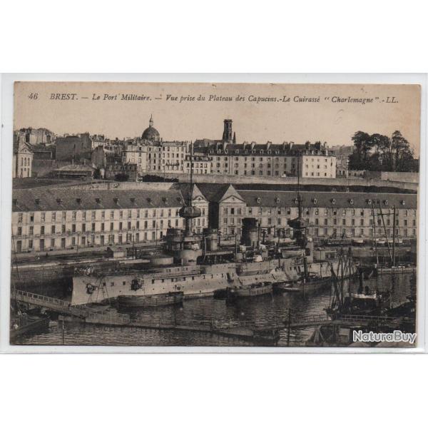 CPA - Marine Militaire - " BREST " -Le Port Militaire vue prise du Plateau des Capucins - N�3325