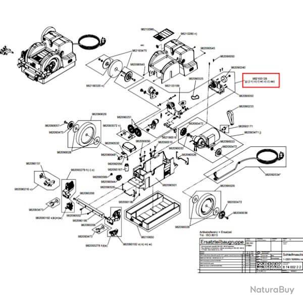 9 8210 3128 Unit� compl�te de repassage pour SM111