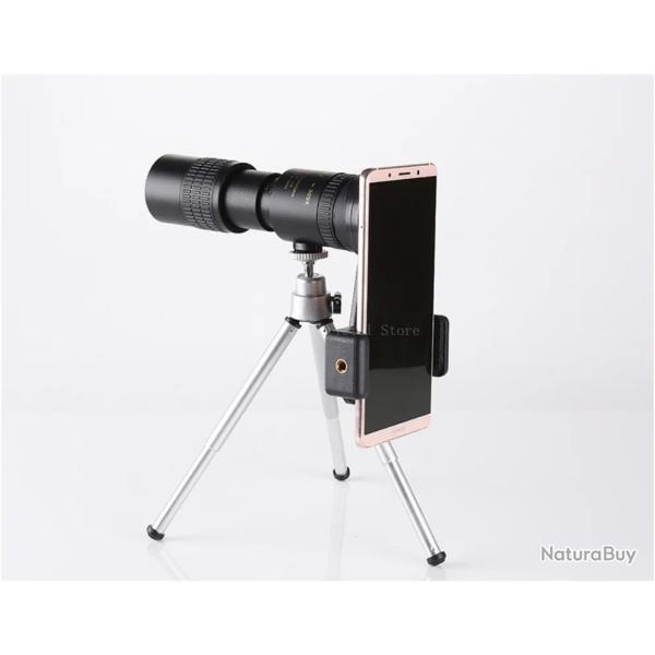 T�lescope Monoculaire HD 10-300x40 + Support T�l�phone  Zoom Observation Chasse Camping Voyage
